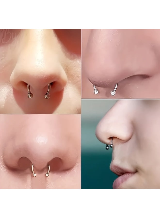 FLOVAZO 60 Pieces Hypoallergenic Body Piercing Jewelry Set - Surgical Steel Ear, Nose, Lip, Eyebrow, Navel & Tongue Piercings - Safe & Stylish Complete Kit for Daily Wear and Gift - Image 5